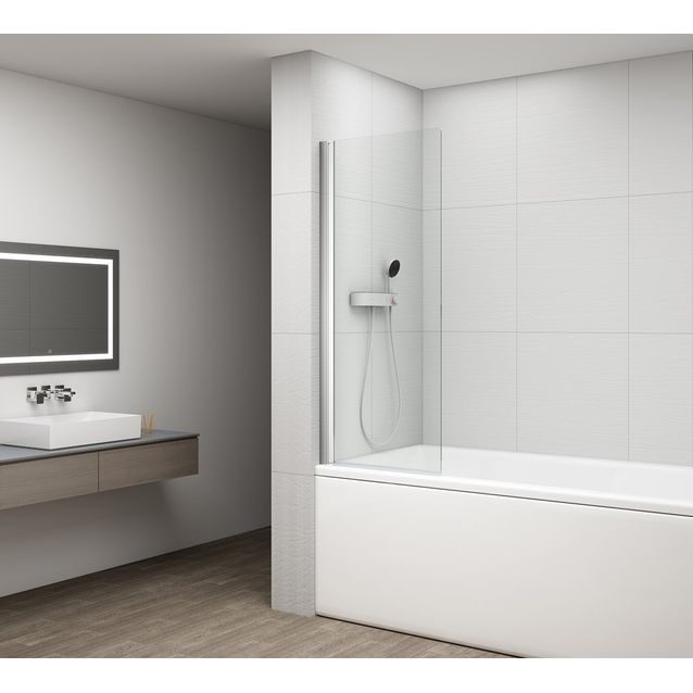 Ammeseinä Interia Rota, 650mm, taittuva suora, kirkas lasi, eri kokoja