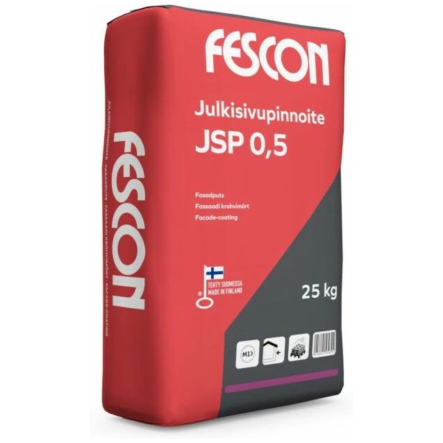 Julkisivupinnoite Fescon, JSP 0,5 mm valkoinen 25 kg