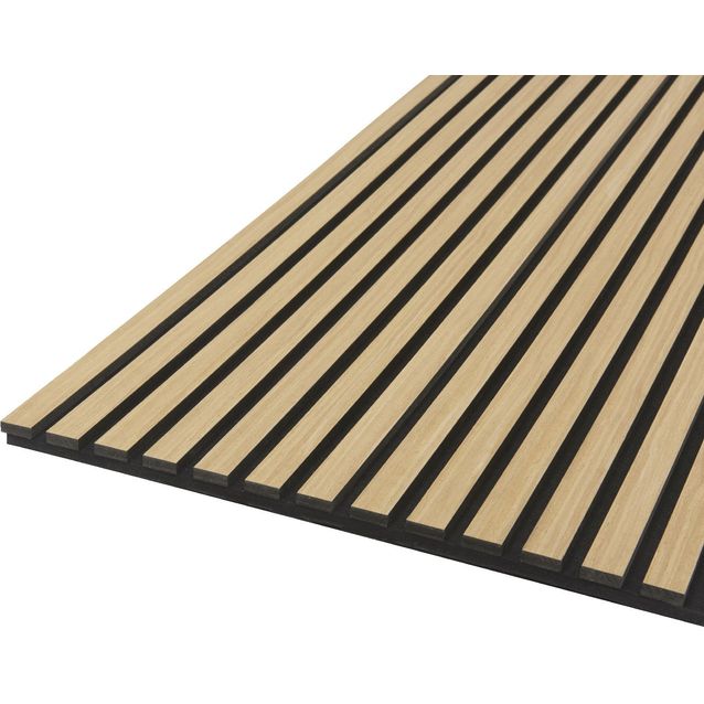 Akustiikkapaneeli Fibrotech Quanti, 18x520x2440mm, valkotammi