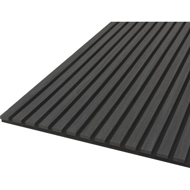 Akustiikkapaneeli Fibrotech Quanti, 18x520x2440mm, musta tammi