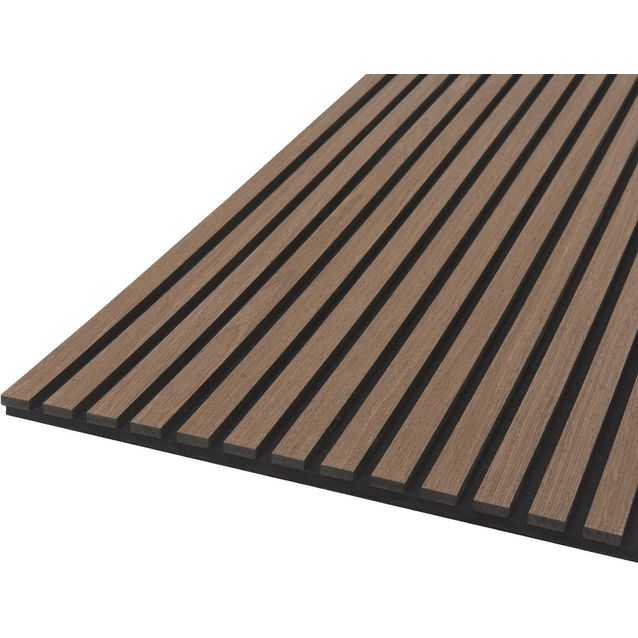 Akustiikkapaneeli Fibrotech Quanti, 18x520x2440mm, pähkinä