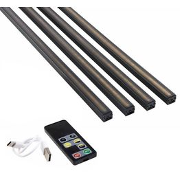 Led-valolista Fibrotech akustiikkarimapaneeleille, 4kpl, usb-liitoksella, sisältää kaukosäätimen