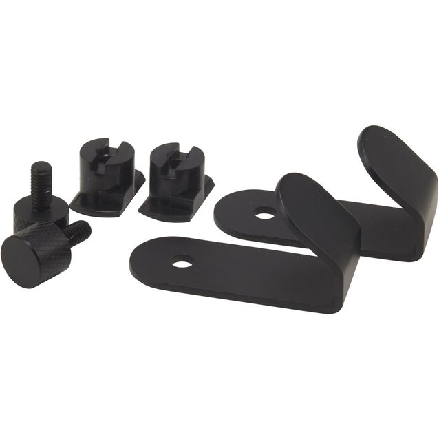 Koukku Fibrotech akustiikkalevyyn, 50x25mm, 2kpl, teräs, musta RAL 9011