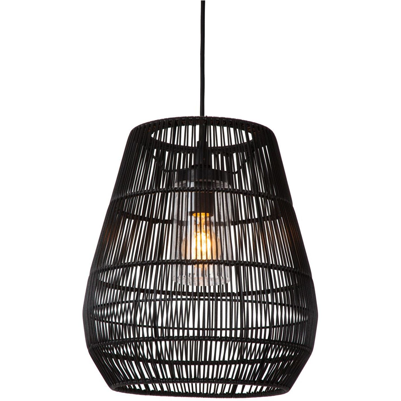 Ulkoriippuvalaisin Lucide Nerida Ø35cm, 1xE27, IP44, musta