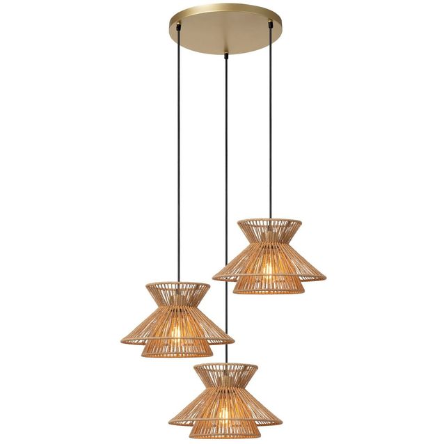 Riipuvalaisin Lucide Tasman 3xE27, luonnollinen