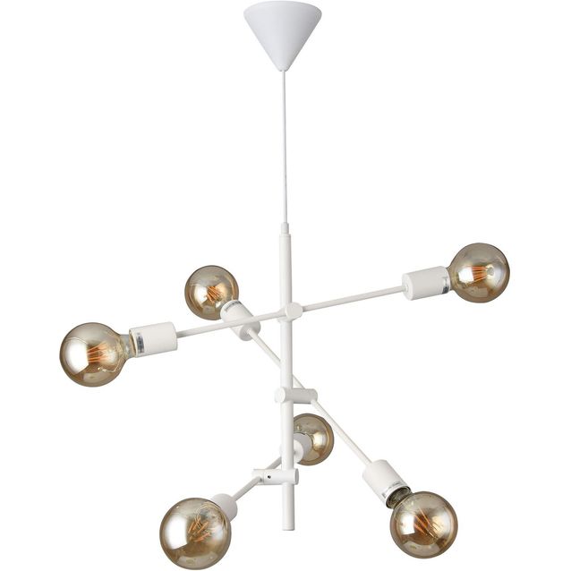Riippuvalaisin FocusLight Marilyn Ø48cm, 6xE27, valkoinen