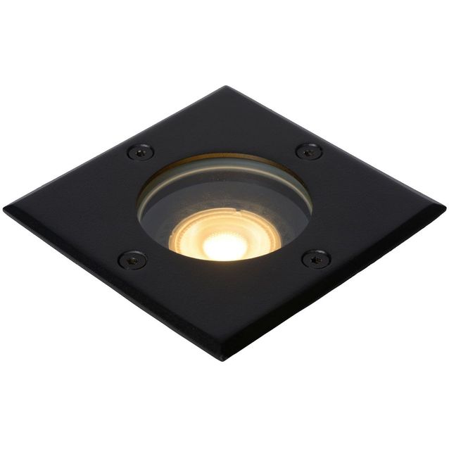 Terassivalaisin Lucide Biltin, 1xGU10, IP67, neliö, musta