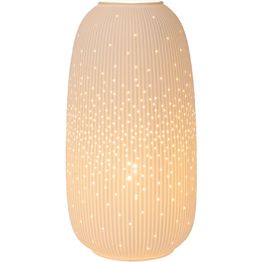 Pöytävalaisin Lucide Flores, 33.2cm, 1xE14, valkoinen