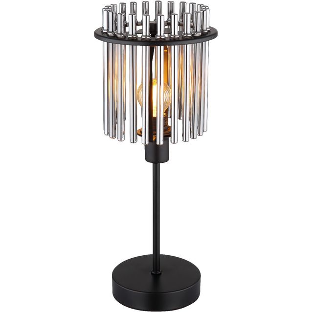 Pöytävalaisin Globo Gorley, 1xE14, musta/savu