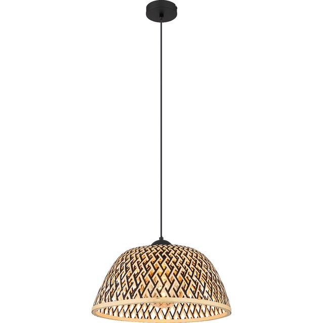 Riippuvalaisin Globo Colly 40cm, 1xE27, musta/luonnollinen