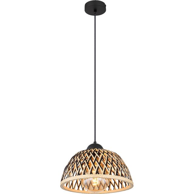 Riippuvalaisin Globo Colly 30cm, 1xE27, musta/luonnollinen