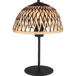 Pöytävalaisin Globo Colly 25cm, 1xE27, musta/luonnollinen