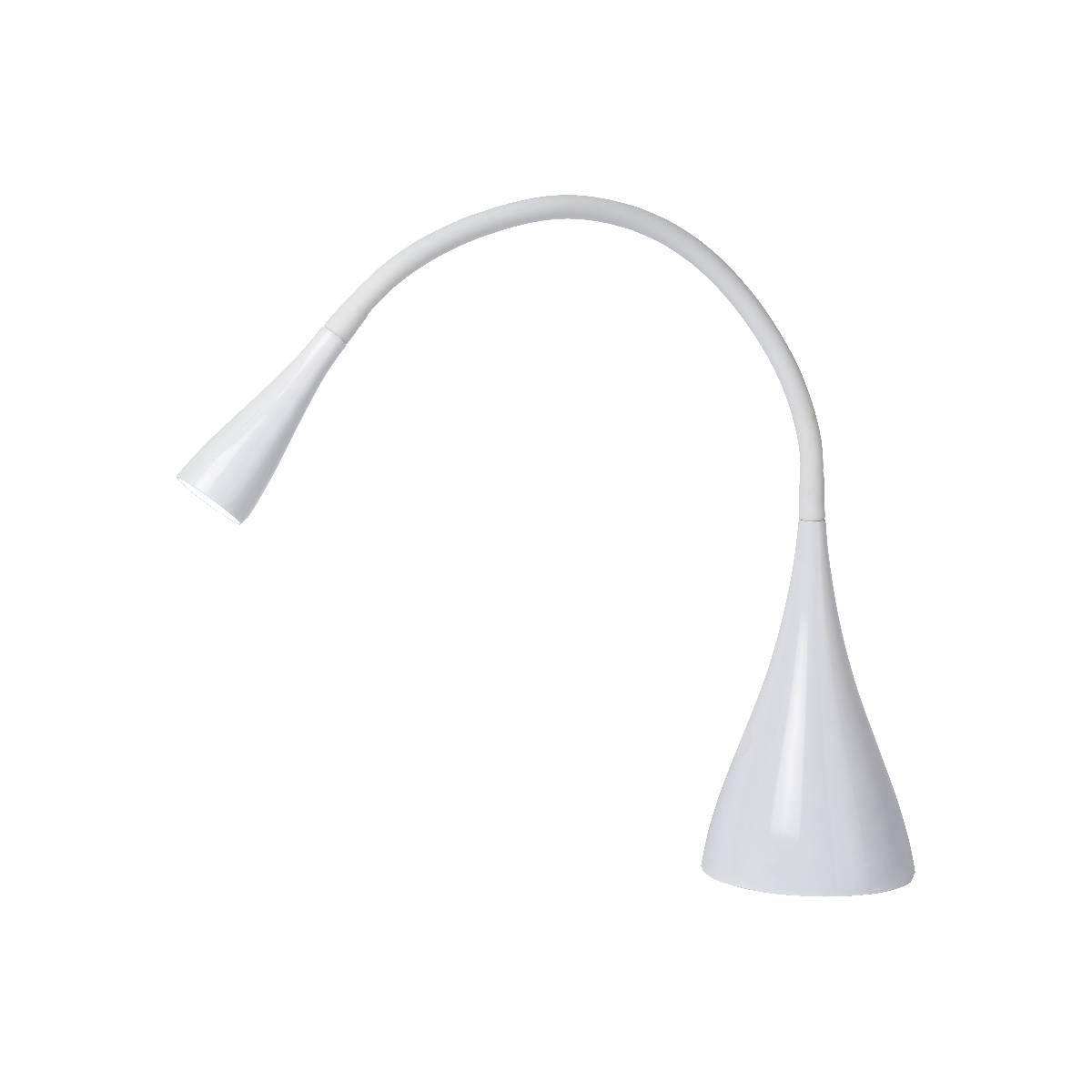 LED-työpöytävalaisin Lucide Zozy Ø11,5x70cm 3W himmennettävä valkoinen