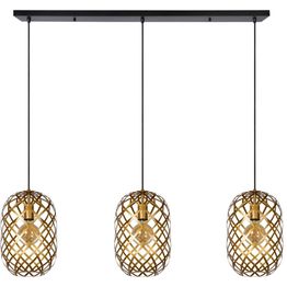 Riippuvalaisin Lucide Wolfram, 3-osainen, mattakulta/messinki