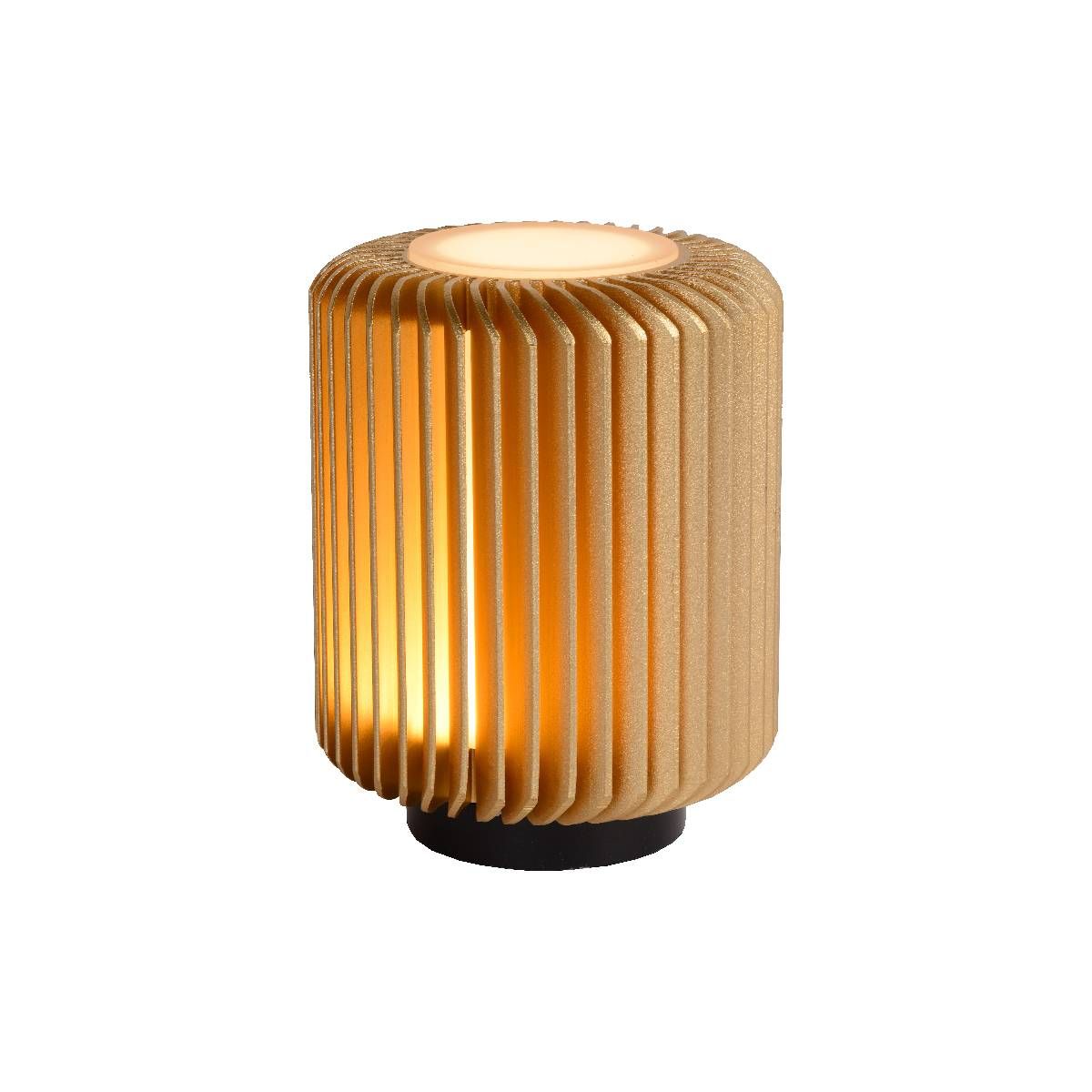 LED-pöytävalaisin Lucide Turbin 10,6x10,6x13,7cm 5W messinki