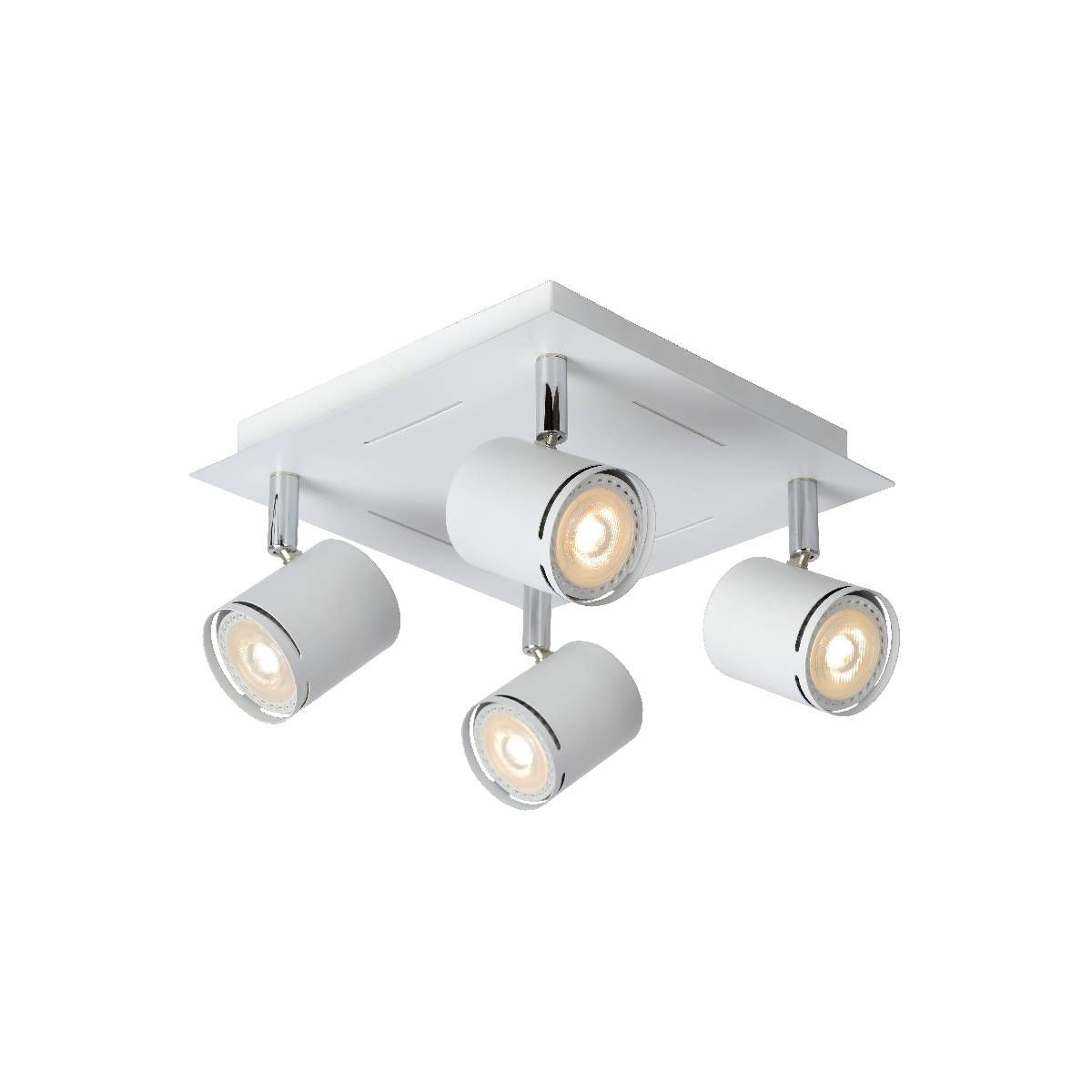 Kattospotti Lucide Rilou 260x260mm 4x5W himmennettävä valkoinen