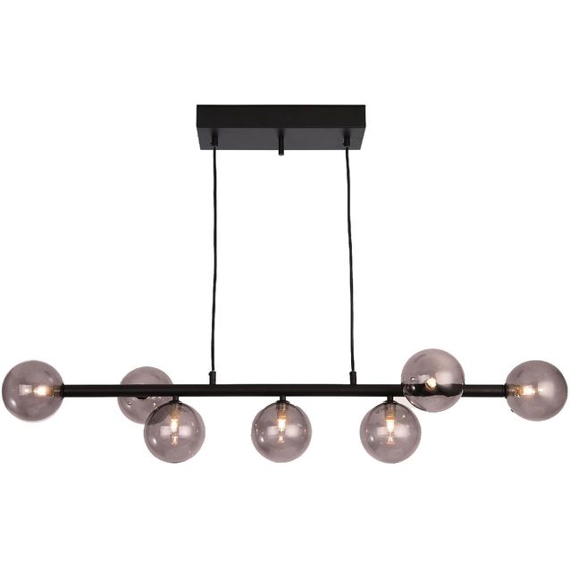 Riippuvalaisin FocusLight Sierra, 7-osainen, G9, musta/savu