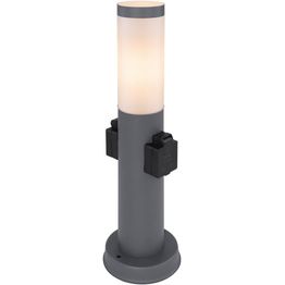 Ulkopylväsvalaisin Globo Boston 2 pistorasialla 45 cm IP44 antrasiitti