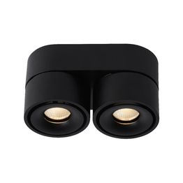 LED-kattospotti Lucide Yumiko 78x161mm 2x8W himmennettävä musta
