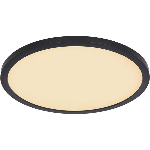 LED-kattovalaisin Globo Sapana, IP44, Ø29.4cm, musta