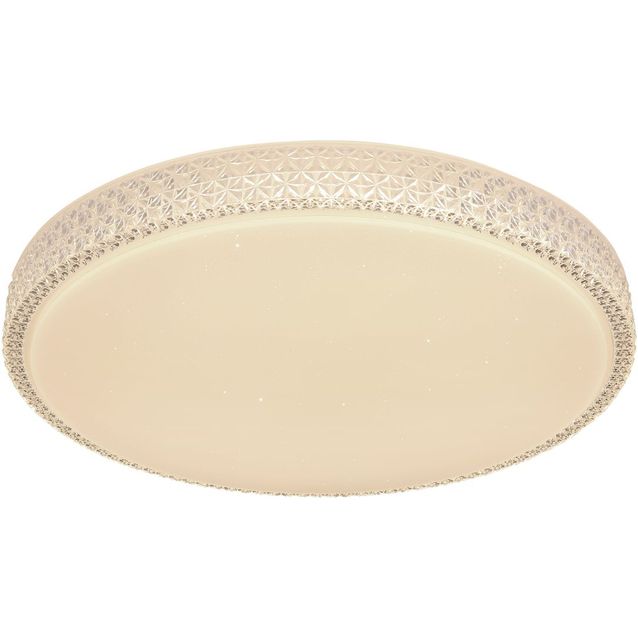 LED-kattovalaisin Globo Ovi, CCT, Ø60cm, valkoinen + kaukosäädin