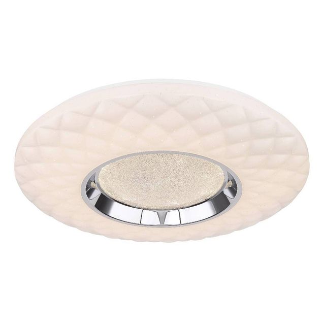 LED-plafondi Globo Magnifique Ø49cm 30W himmennettävä valkoinen