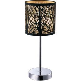 Pöytävalaisin FocusLight Metsä, E14 max.40W, musta