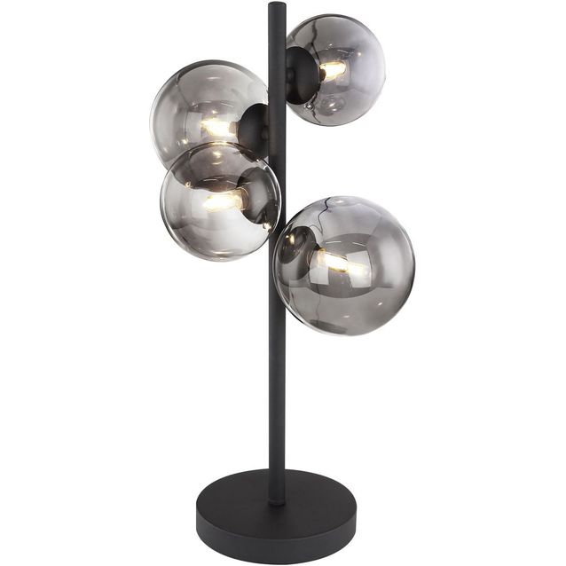 Pöytävalaisin Globo Riha, 4xG9, musta/savu