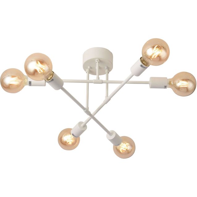 Kattovalaisin FocusLight Marilyn Ø52cm, 6xE27, valkoinen