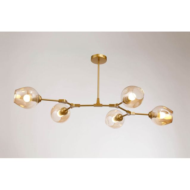 Kattovalaisin FocusLight Adams 5xE27, mattakulta/meripihka