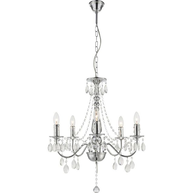 Kattokruunu Globo William Ø51cm 40W kromi