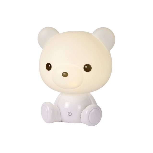 LED-pöytävalaisin Lucide Dodo Nallekarhu 21x19x25cm 3W himmennettävä valkoinen