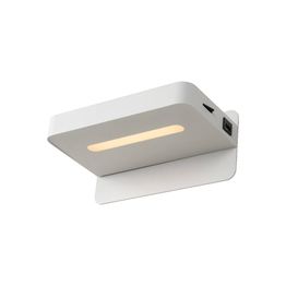 LED-yöpöytävalaisin Lucide Atkin 14x25x11,5cm 5W valkoinen