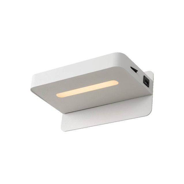 LED-yöpöytävalaisin Lucide Atkin 14x25x11,5cm 5W valkoinen