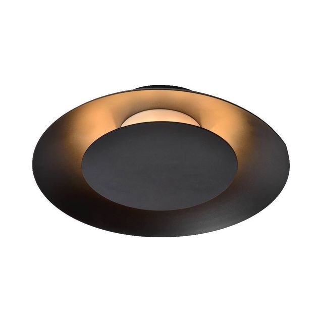 LED-plafondi Lucide Foskal Ø21,5cm 6W musta