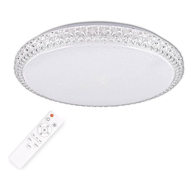 LED-plafondi Polux Irina Ø50cm 36W himmennettävä valkoinen