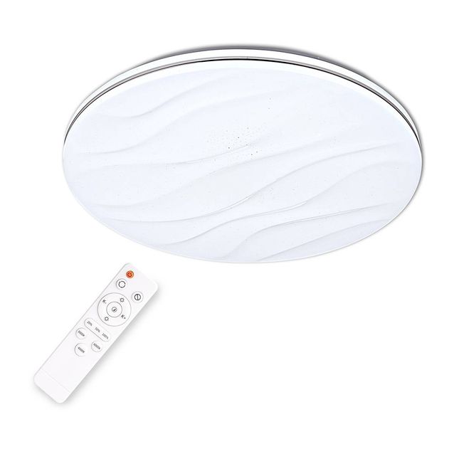 LED-plafondi Polux Desert Ø38cm 24W himmennettävä valkoinen