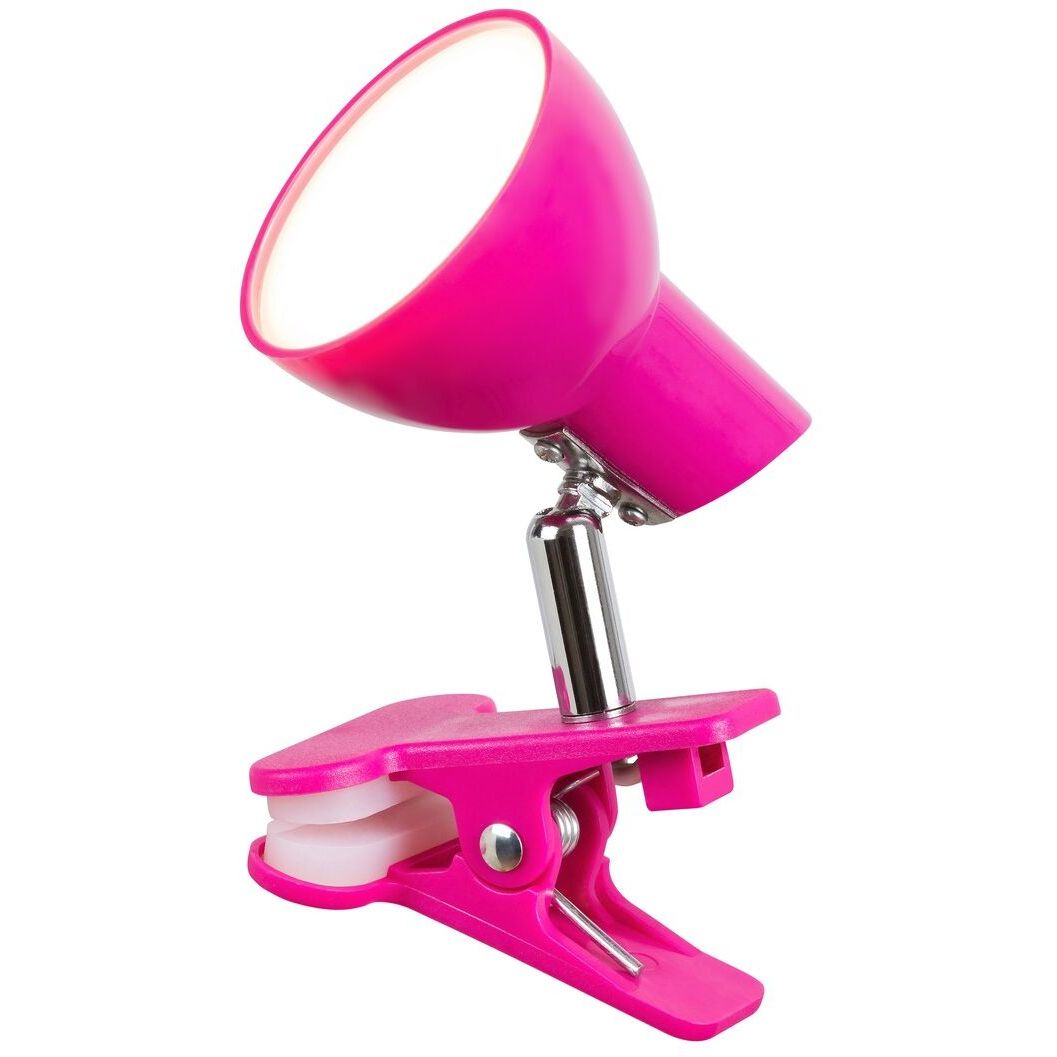 LED-klipsivalaisin Rabalux Noah, Ø7cm, 5W 360lm 3000K, pinkki