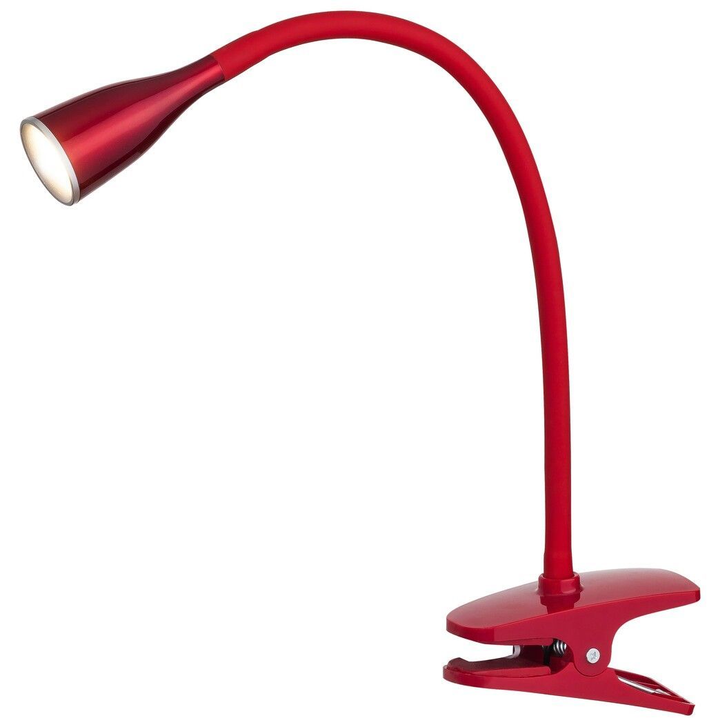 LED-klipsivalaisin Rabalux Jeff, 13x35cm, 4.5W 330lm 3000K, punainen