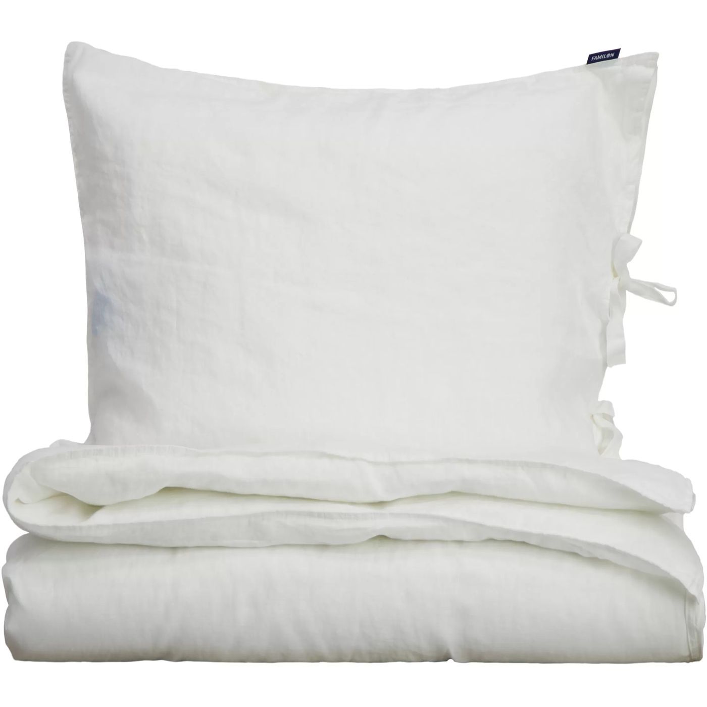 Pussilakanasetti Familon Pellava 150x200 cm valkoinen