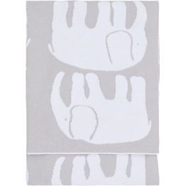 Vauvan torkkupeitto Finlayson Elefantti, 80x100cm, harmaa/valkoinen