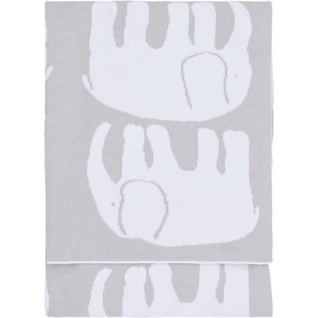Vauvan torkkupeitto Finlayson Elefantti, 80x100cm, harmaa/valkoinen