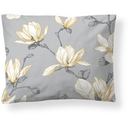 Satiinityynyliina Finlayson Magnolia 50x60cm GOTS vaaleanharmaa/keltainen