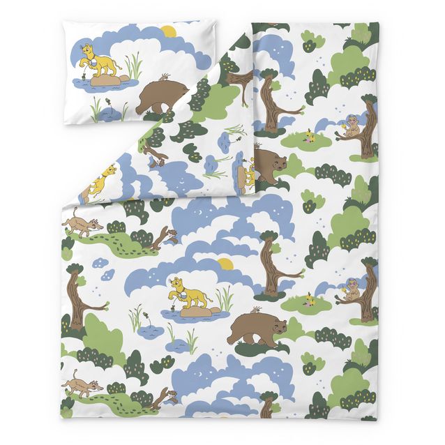 Lasten pussilakanasetti Finlayson Seikkailu, 120x160cm, monivärinen