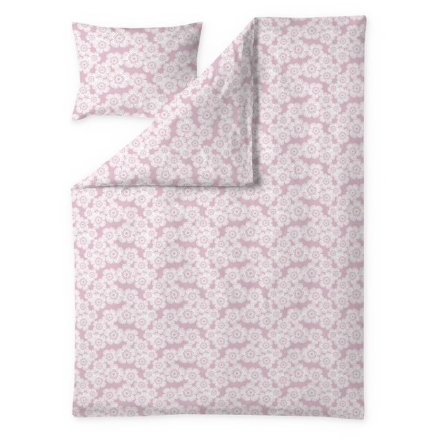 Pussilakanasetti Finlayson Silja 150x210cm + 50x60cm GOTS vaaleanpunainen