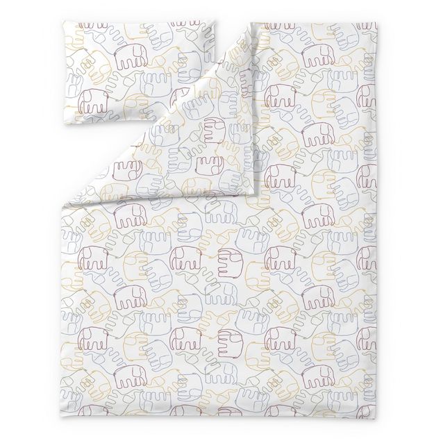 Lasten pussilakanasetti Finlayson Elefantti Villi multi kasviväri