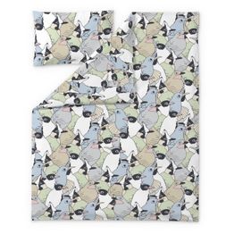 Lasten pussilakanasetti Finlayson Sekaparvi, 120x160cm, pastelli