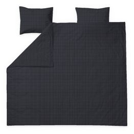 Parivuoteen satiinipussilakanasetti Finlayson Ruoko, musta/harmaa
