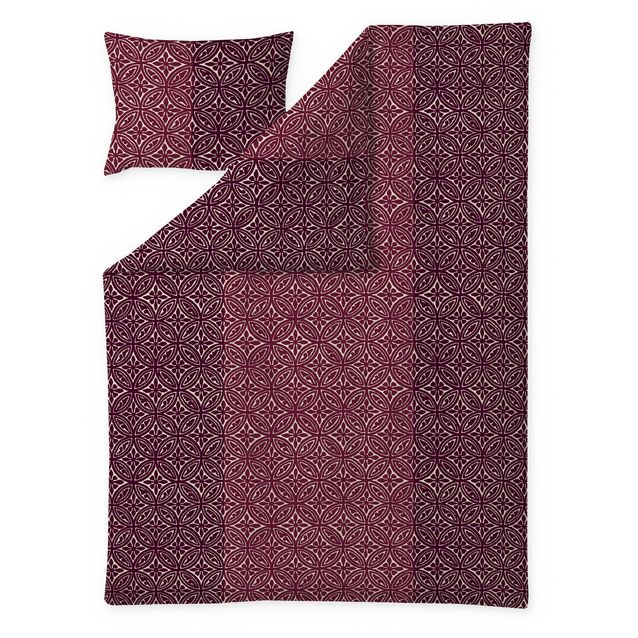 Satiinipussilakanasetti Finlayson Elektra 150x210cm + 50x60cm GOTS viininpunainen