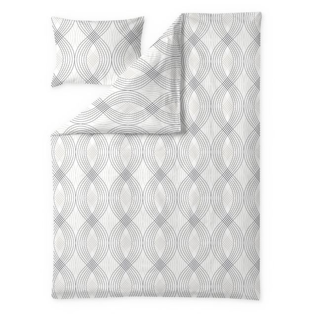 Satiinipussilakanasetti Finlayson Kehrä, tummanharmaa/beige